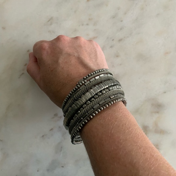 Silver Coil Bracelet - Picture 2 of 7